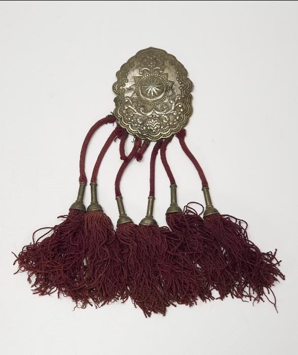 OSMANLI DÖNEMİ ÇOK NADİR PÜSKÜLLÜ GÜMÜŞ GELİN KEMERİ 