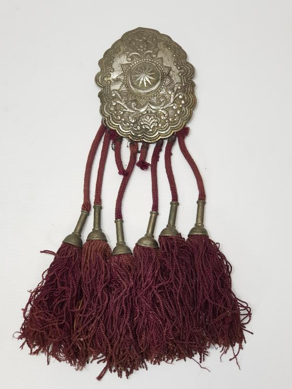 OSMANLI DÖNEMİ ÇOK NADİR PÜSKÜLLÜ GÜMÜŞ GELİN KEMERİ 