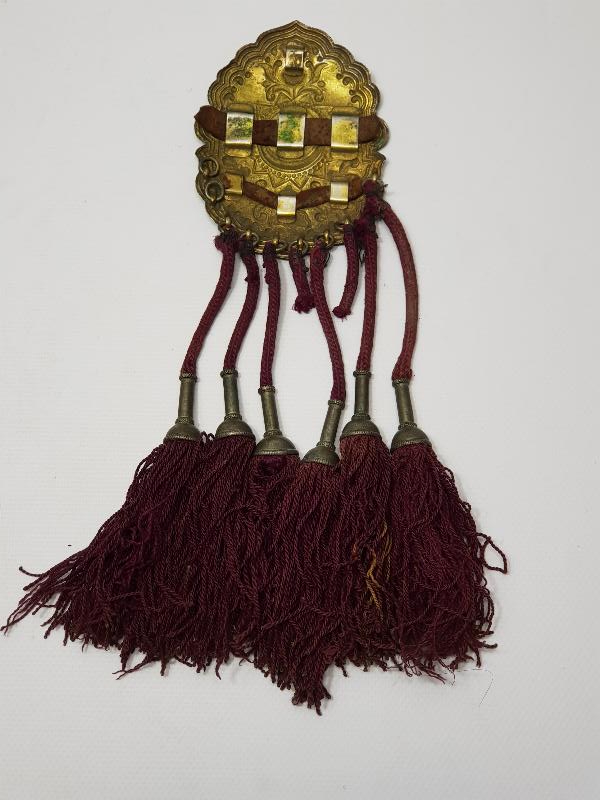 OSMANLI DÖNEMİ ÇOK NADİR PÜSKÜLLÜ GÜMÜŞ GELİN KEMERİ 