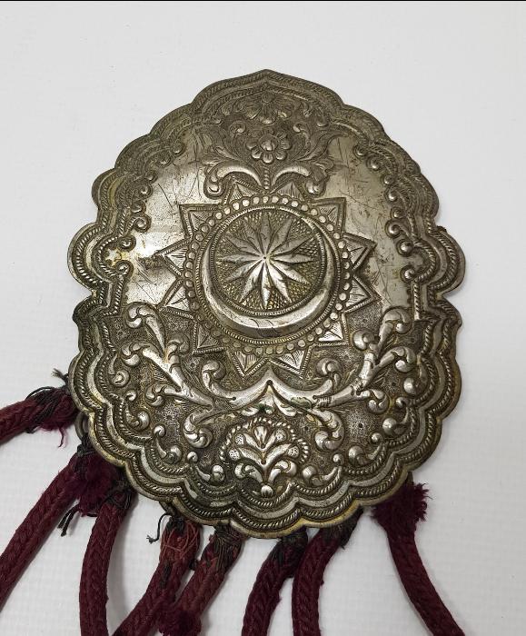 OSMANLI DÖNEMİ ÇOK NADİR PÜSKÜLLÜ GÜMÜŞ GELİN KEMERİ 