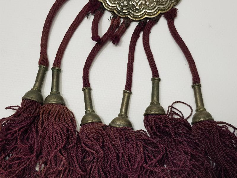 OSMANLI DÖNEMİ ÇOK NADİR PÜSKÜLLÜ GÜMÜŞ GELİN KEMERİ 