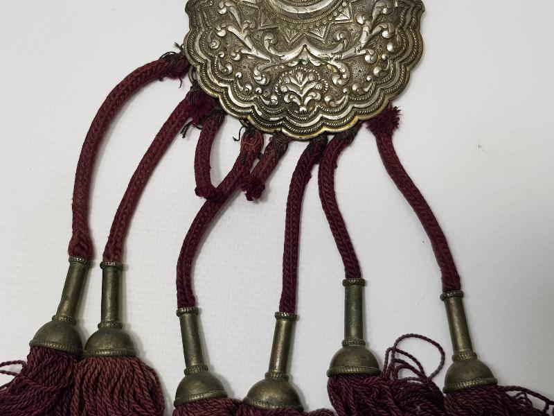 OSMANLI DÖNEMİ ÇOK NADİR PÜSKÜLLÜ GÜMÜŞ GELİN KEMERİ 