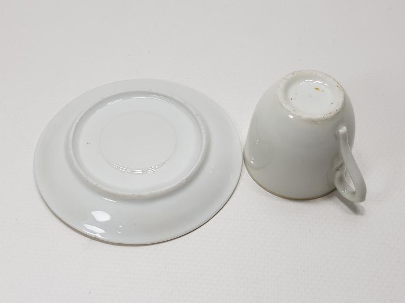 OSMANLI DÖNEMİ MEŞRUTİYET TEMALI OSMANLICA VE YUNANCA YAZILI KAHVE FİNCANI