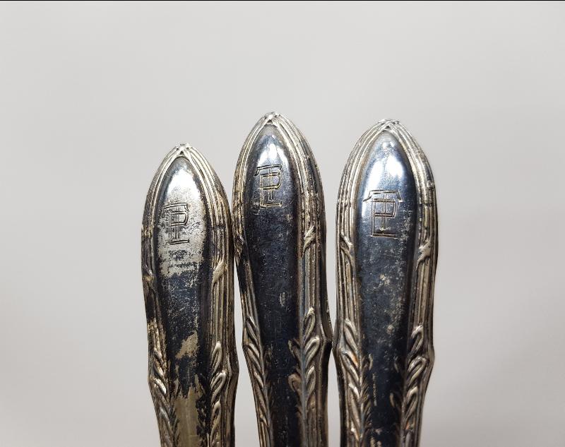 OSMANLI DÖNEMİ RUMCA İNİSİYALLİ GÜMÜŞ KAPLAMA SEYAHAT TAKIMI