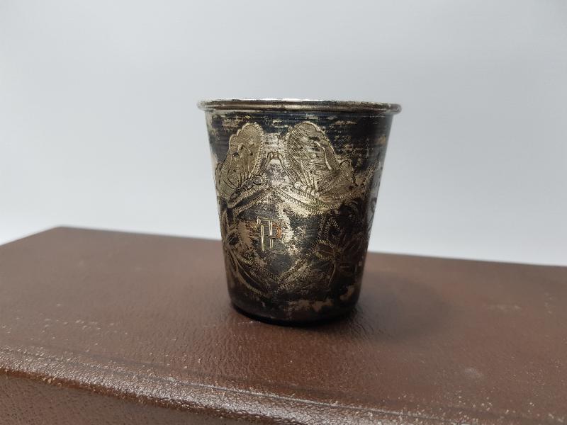 OSMANLI DÖNEMİ RUMCA İNİSİYALLİ GÜMÜŞ KAPLAMA SEYAHAT TAKIMI