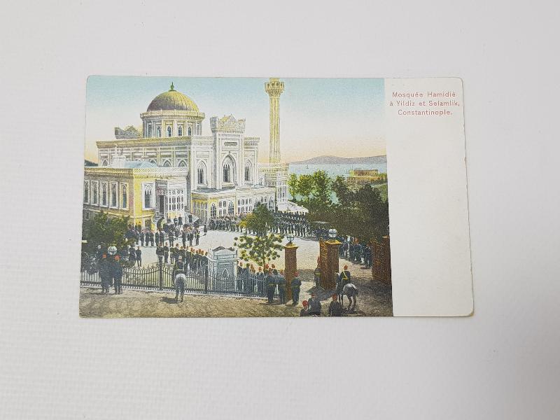 OSMANLI NADİR KARTPOSTAL: HAMİDİYE CAMİİ CUMA SELAMLIĞI