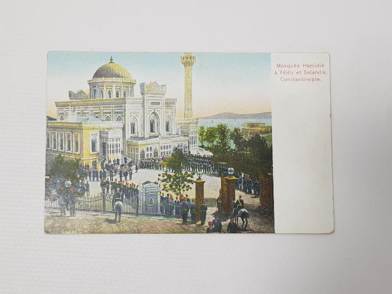 OSMANLI NADİR KARTPOSTAL: HAMİDİYE CAMİİ CUMA SELAMLIĞI