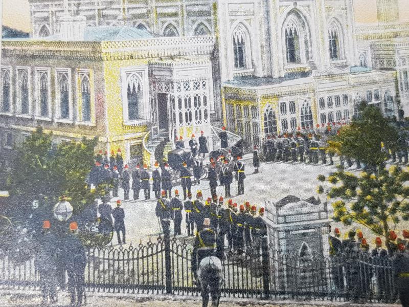 OSMANLI NADİR KARTPOSTAL: HAMİDİYE CAMİİ CUMA SELAMLIĞI