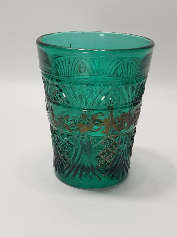 OSMANLICA BEYİT YAZILI ÇOK NADİR SU BARDAĞI