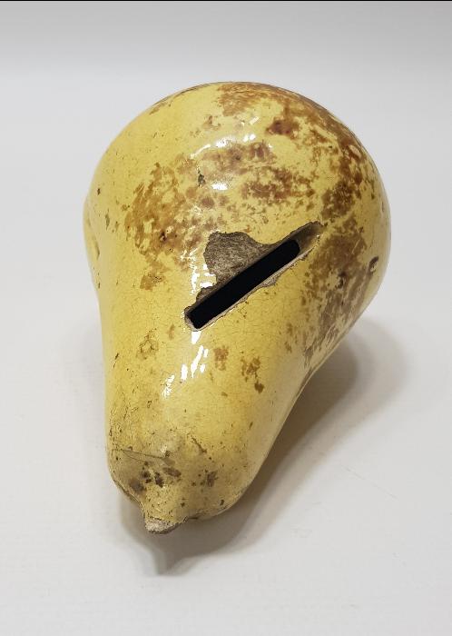 TABANI OSMANLICA YAZILI ARMUT FORMLU ÇOK NADİR ÇANAKKALE SERAMİK KUMBARA