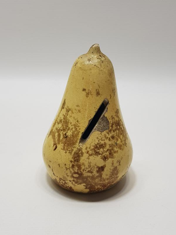 TABANI OSMANLICA YAZILI ARMUT FORMLU ÇOK NADİR ÇANAKKALE SERAMİK KUMBARA