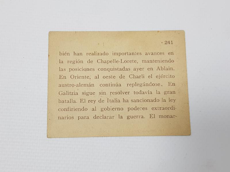 TRABLUSGARP SAVAŞINDA ÇÖL FITINASINA YAKALANAN TÜRKLER ÇİKOLATA KARTI