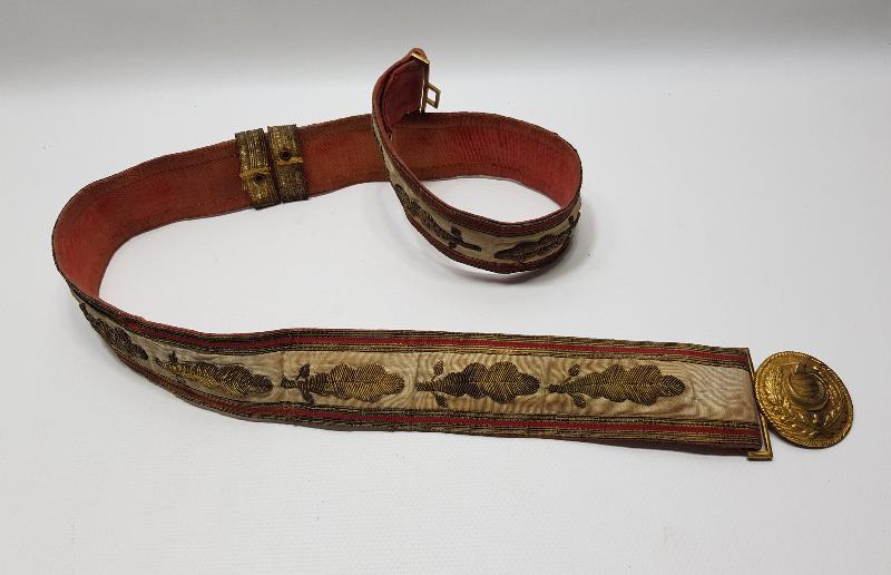 OSMANLI DÖNEMİ ALTIN SIRMA İŞLEMELİ PAŞA KEMERİ