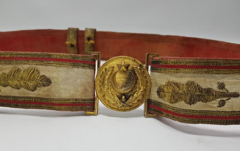 OSMANLI DÖNEMİ ALTIN SIRMA İŞLEMELİ PAŞA KEMERİ