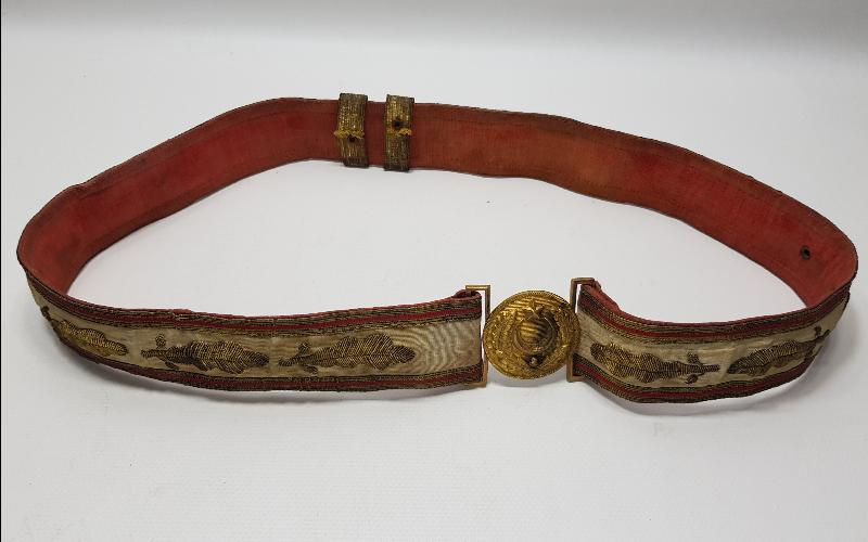 OSMANLI DÖNEMİ ALTIN SIRMA İŞLEMELİ PAŞA KEMERİ