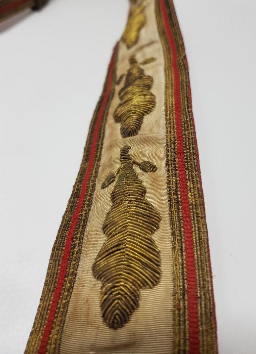 OSMANLI DÖNEMİ ALTIN SIRMA İŞLEMELİ PAŞA KEMERİ