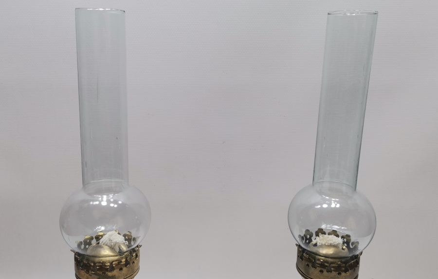 ANTİKA ÇİFT FRANSIZ OPALİN LAMBA