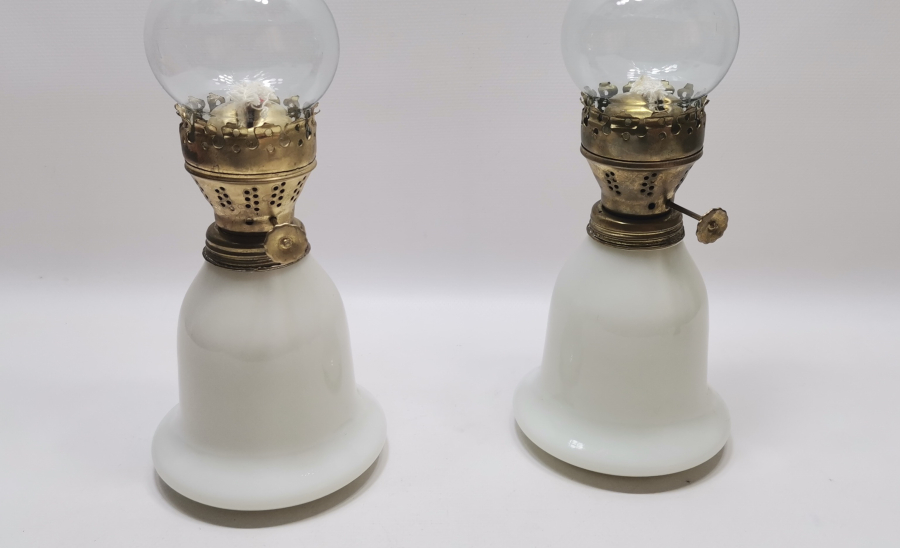 ANTİKA ÇİFT FRANSIZ OPALİN LAMBA