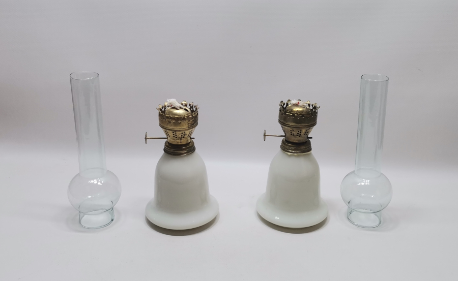 ANTİKA ÇİFT FRANSIZ OPALİN LAMBA