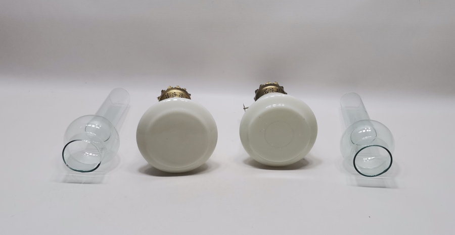 ANTİKA ÇİFT FRANSIZ OPALİN LAMBA