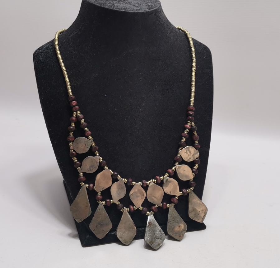 TURKUAZ TAŞLI TÜRKMEN İŞİ ANTİKA GERDANLIK