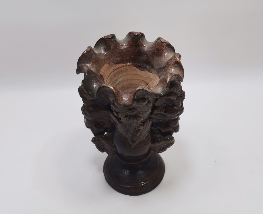 ANTİKA ÇANAKKALE İŞİ ANTİKA ROZETLİ VAZO