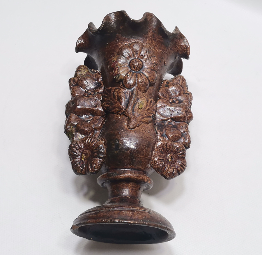 ANTİKA ÇANAKKALE İŞİ ANTİKA ROZETLİ VAZO