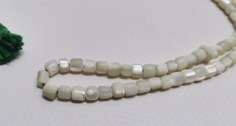 ORJİNAL PÜSKÜLÜ İLE OSMANLI DÖNEMİ EL YAPIMI SEDEF NAMAZ TESPİHİ