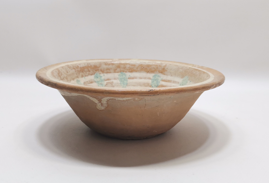 OSMANLI DÖNEMİ AKITMALI KINIK TOPRAK TABAK