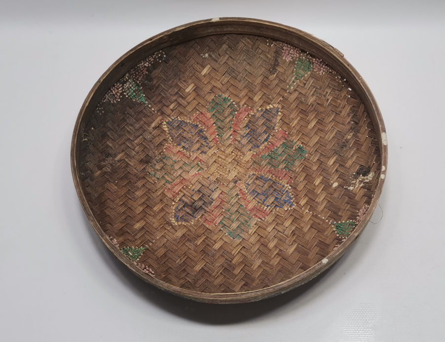 OSMANLI DÖNEMİ HURMA YAPRAĞINDAN MAMUL ÇOK NADİR KÖK BOYALI HURMALIK