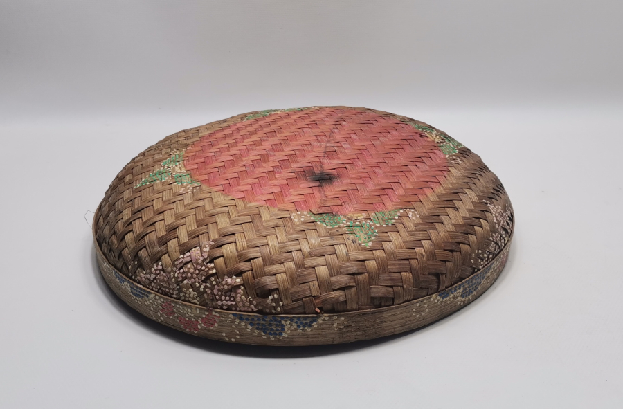 OSMANLI DÖNEMİ HURMA YAPRAĞINDAN MAMUL ÇOK NADİR KÖK BOYALI HURMALIK