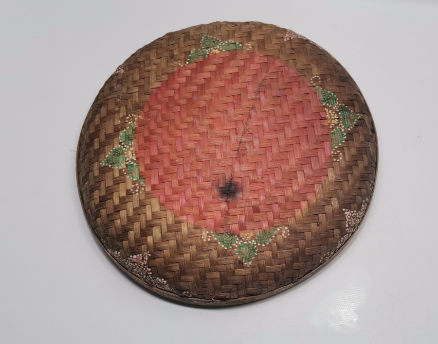 OSMANLI DÖNEMİ HURMA YAPRAĞINDAN MAMUL ÇOK NADİR KÖK BOYALI HURMALIK