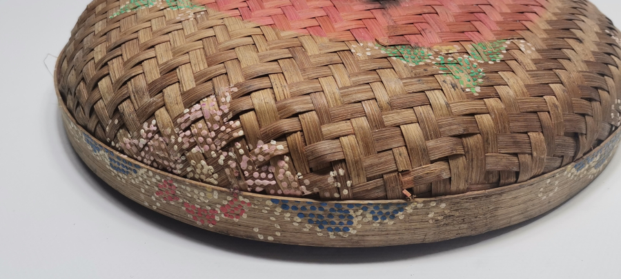 OSMANLI DÖNEMİ HURMA YAPRAĞINDAN MAMUL ÇOK NADİR KÖK BOYALI HURMALIK