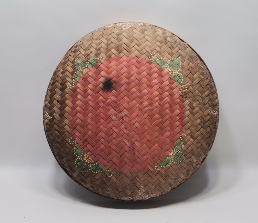 OSMANLI DÖNEMİ HURMA YAPRAĞINDAN MAMUL ÇOK NADİR KÖK BOYALI HURMALIK