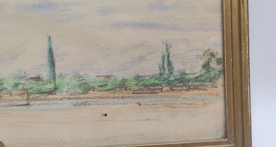 OSMANLI DÖNEMİ OSMANLICA İMZALI EL ÇİZİMİ KURU KALEM RESİM