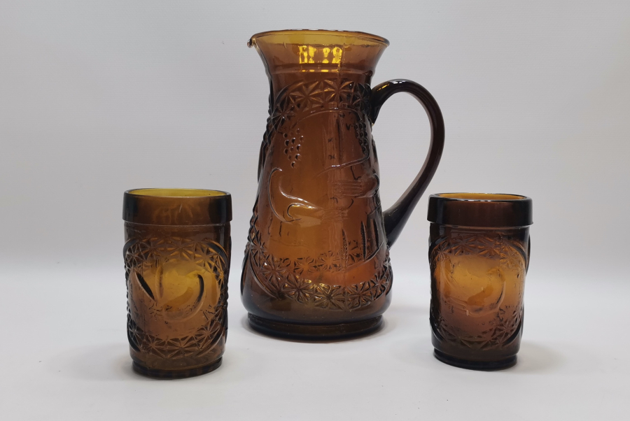 OSMANLI DÖNEMİ RUM İŞİ KUŞLU CAM ŞERBETLİK