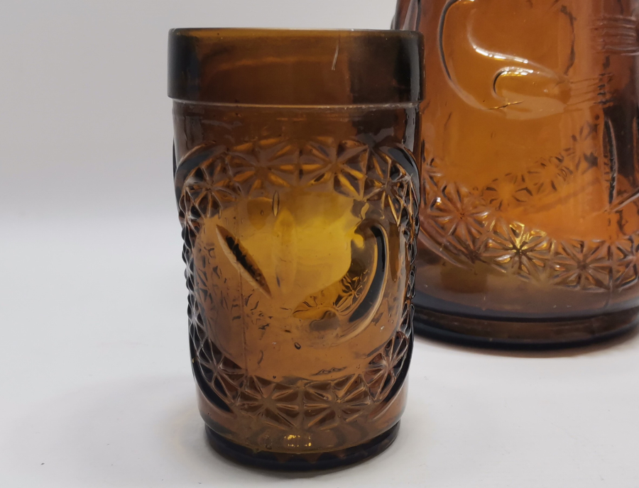 OSMANLI DÖNEMİ RUM İŞİ KUŞLU CAM ŞERBETLİK