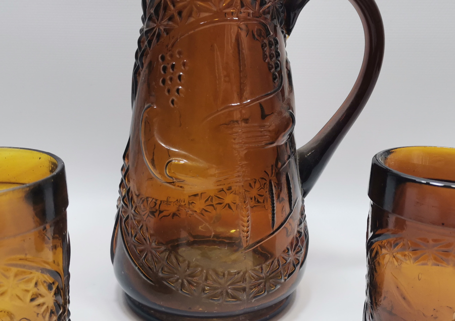 OSMANLI DÖNEMİ RUM İŞİ KUŞLU CAM ŞERBETLİK