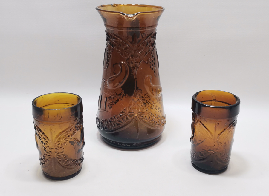 OSMANLI DÖNEMİ RUM İŞİ KUŞLU CAM ŞERBETLİK