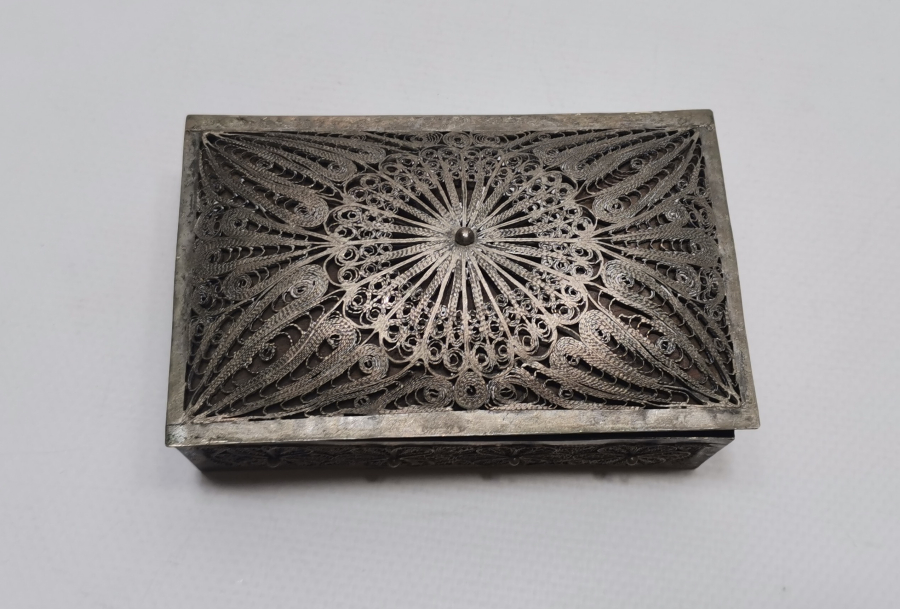 OSMANLI DÖNEMİ TELKARİ İŞÇİLİKLİ PUL KUTUSU