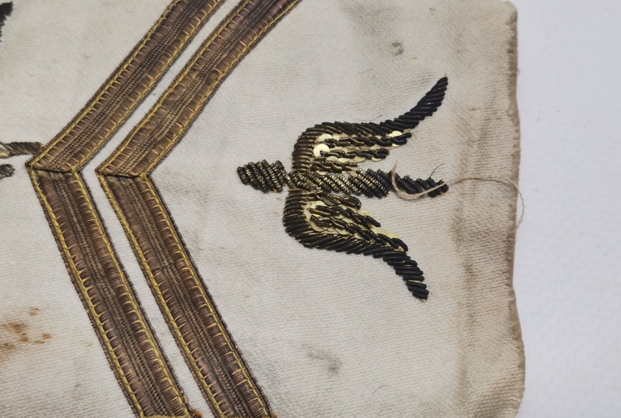 OSMANLI DÖNEMİ ÇOK NADİR GÜMÜŞ SIRMA İŞÇİLİKLİ DENİZALTI SUBAY APOLETİ