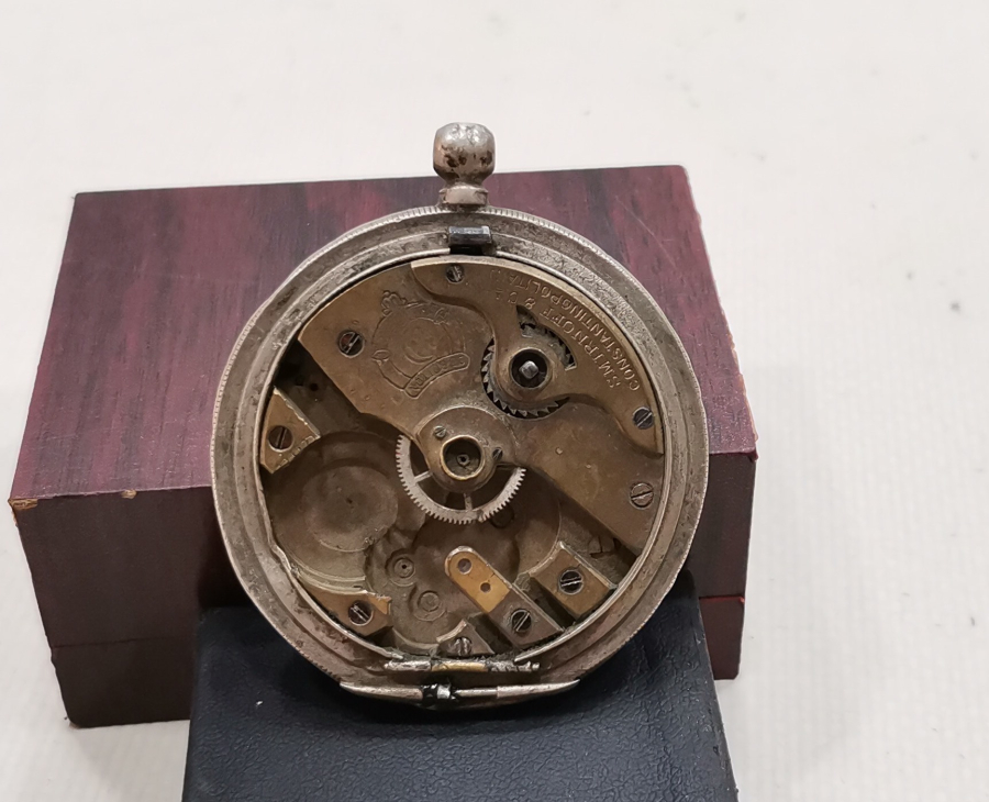 OSMANLI DÖNEMİ HALİYLE KONDİSYONDA GÜMÜŞ KASA DEKORATİF CEP SAATİ