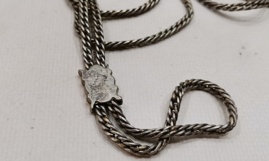 OSMANLI DÖNEMİ İPEK ZİNCİR GÜMÜŞ CEP SAATİ KÖSTEĞİ