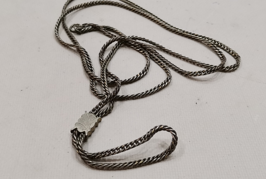 OSMANLI DÖNEMİ İPEK ZİNCİR GÜMÜŞ CEP SAATİ KÖSTEĞİ