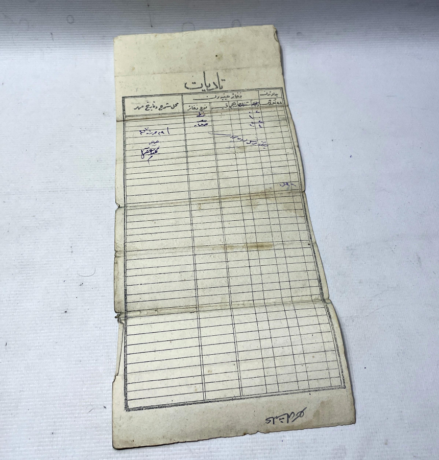 OSMANLI DÖNEMİ NADİR AŞAR VERGİSİ PUSULASI