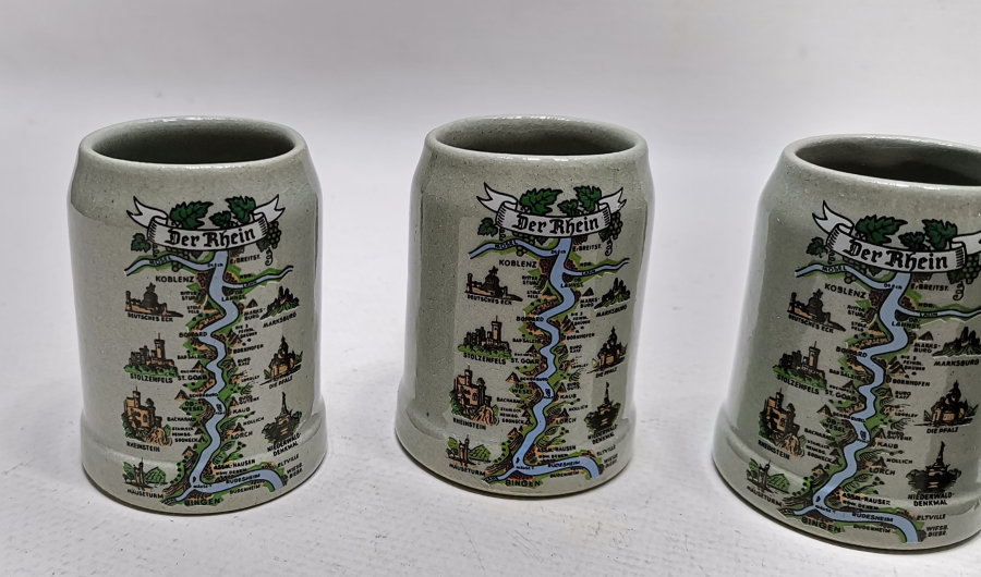 ANTİKA MİNYATÜR TANKART - BİRA BARDAĞI LOTU