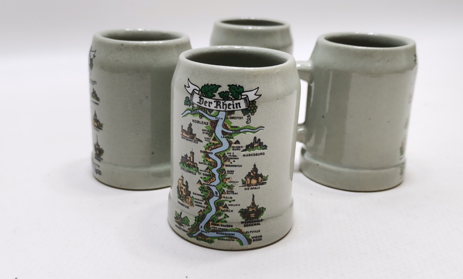 ANTİKA MİNYATÜR TANKART - BİRA BARDAĞI LOTU