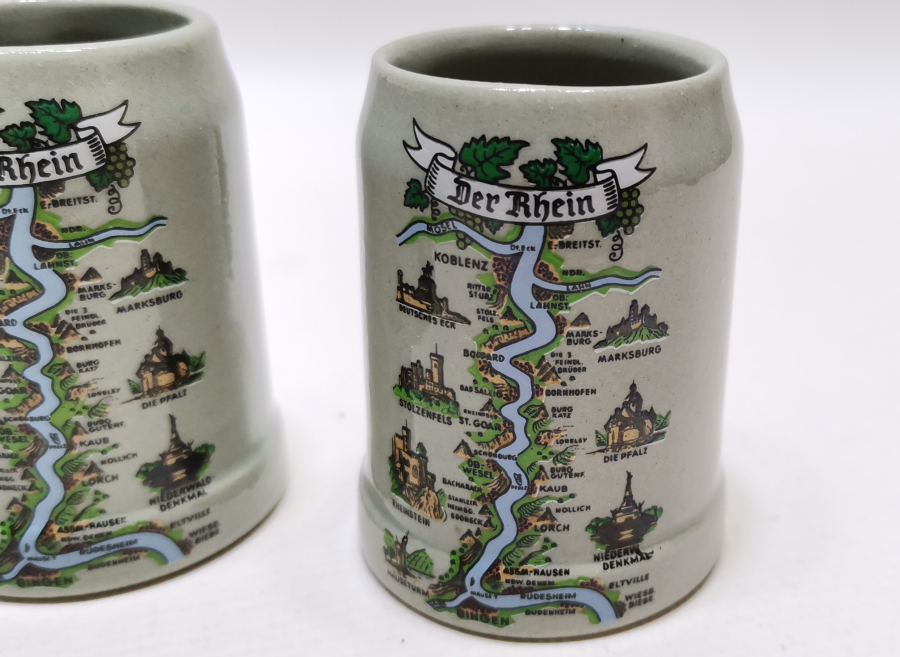 ANTİKA MİNYATÜR TANKART - BİRA BARDAĞI LOTU