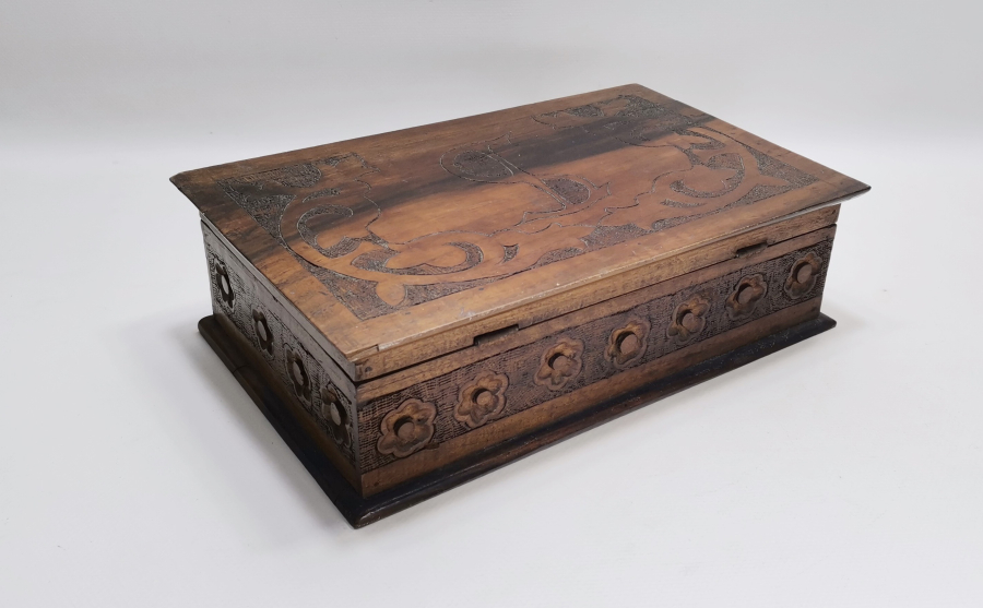 ANTİKA SİNOP CEZAEVİ İŞİ EL OYMA ANTİKA KUTU