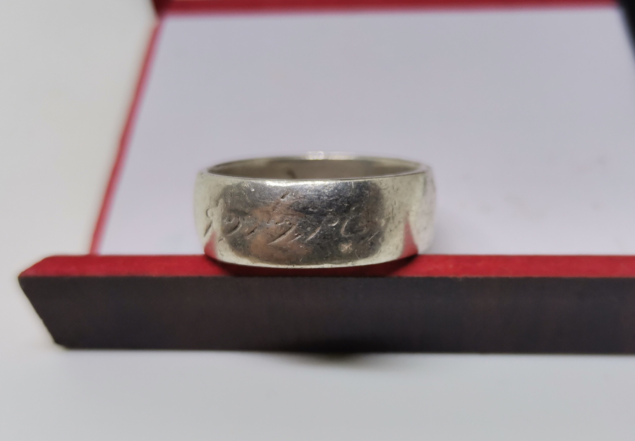 İÇİ VE DIŞI DUALI ANTİKA GÜMÜŞ YÜZÜK